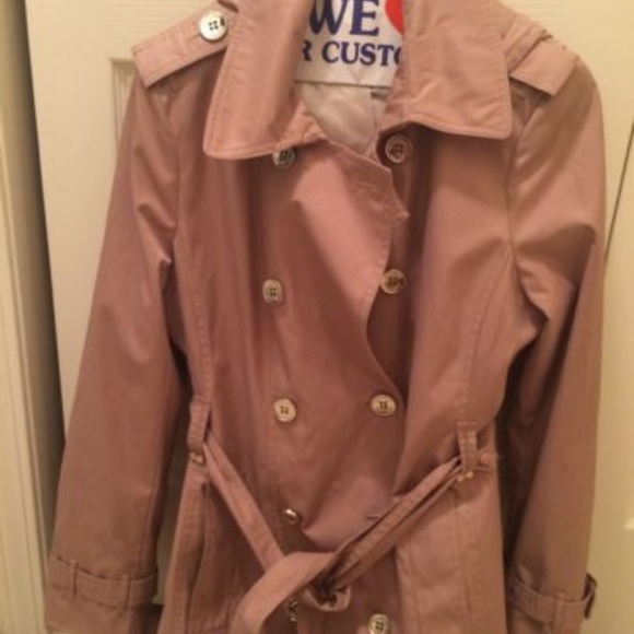 calvin klein hooded trench coat